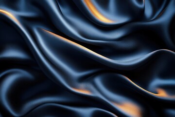 Obraz premium A blue fabric with a gold stripe