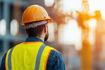 Project engineer ensuring compliance with safety and environmental regulations on a construction site, project engineer, health and safety management