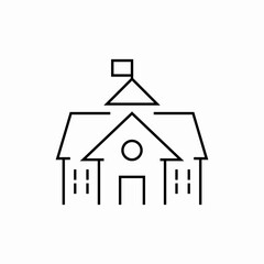 embassy goverment house icon sign vector