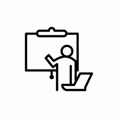 user presentation icon sign vector