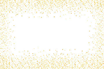 gold glitter frame, Shiny gold frame isolated on white background, sparkle stardust frame....