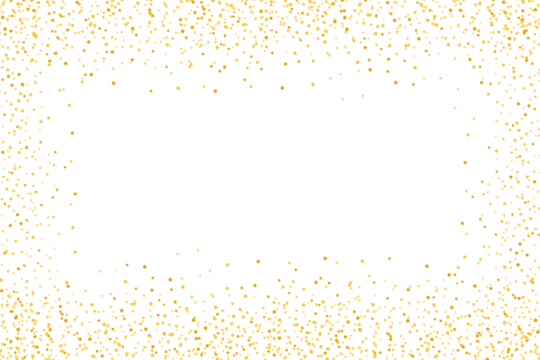 gold glitter frame, Shiny gold frame isolated on white background, sparkle stardust frame. Illustration of an background with stars