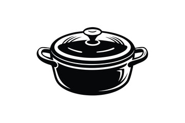 Saucepan vector silhouette