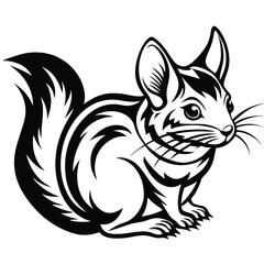 chinchilla logo icon vector design 