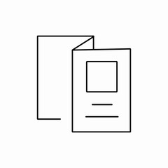 booklets reclampresentation icon sign vector