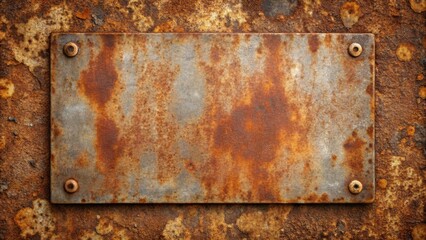 Rusty galvanized iron plate with weathered texture for industrial background