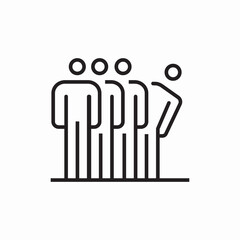 order among people icon sign vector