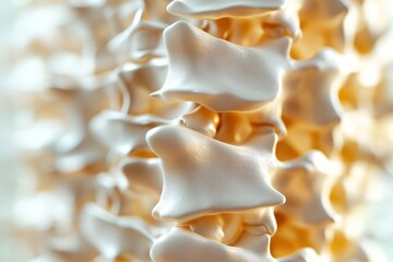 A spine with red and white stripes