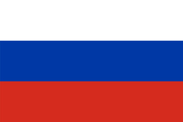 Fototapeta premium russia national simple flag, russian state flag vector illustration