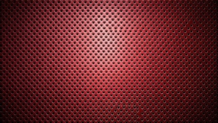 Obraz premium Dark Red Metal Perforated Texture Background for Industrial Design Projects