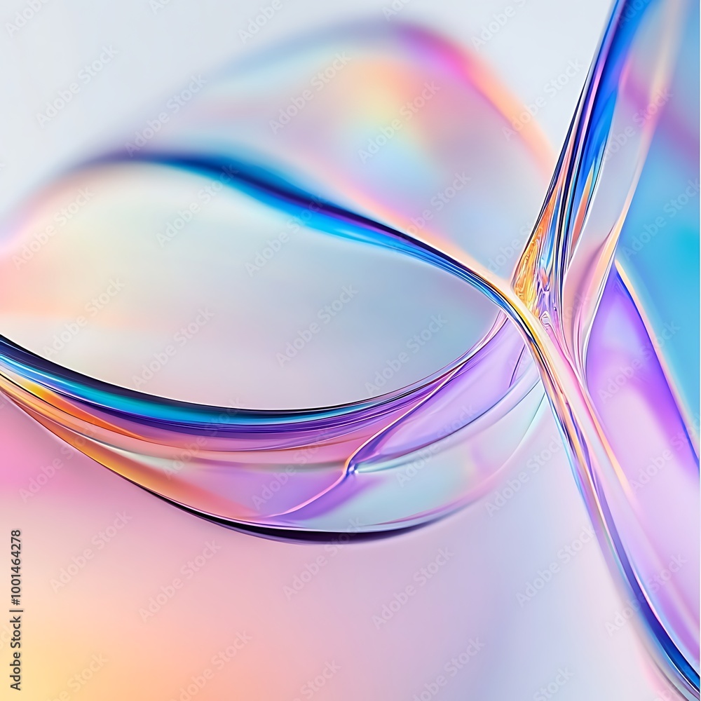 Poster abstract rainbow background design 3d rendering, generative ai