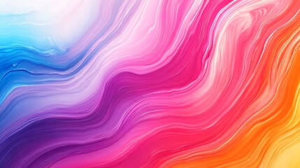 Abstract colorful wavy background in blue, pink, orange, and yellow hues.