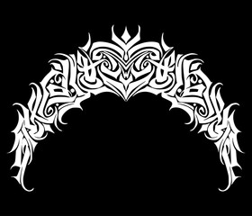 Abstract calligraffiti crown shape
