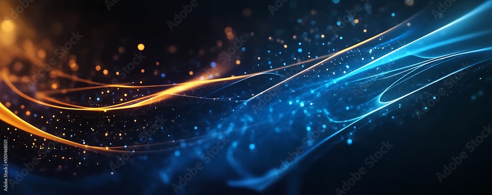 Poster light abstract cool waves background creative element, generative ai