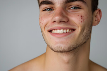 Obraz premium Facials, an acne-ridden face