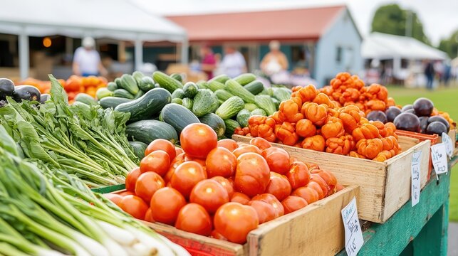 A bustling scene at the Christchurch Farmers  Market, with local produce, food stalls, and the historic Riccarton House nearby
