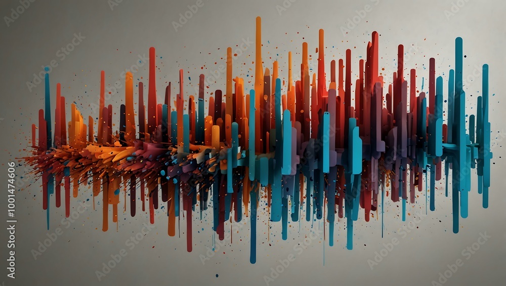 Poster 3d scatter plot visualizing data trends.