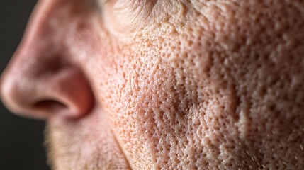 Close Up of Pockmarked Skin Texture