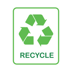 Recycling icon. vector illustration