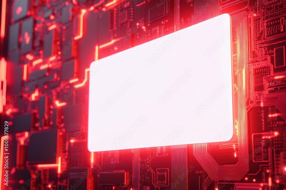 Poster a computer chip with a background