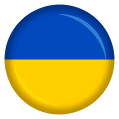 National flag of ukraine circle shape pin and badge