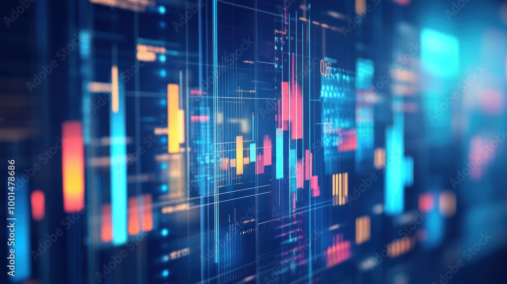 Aufkleber abstract digital data visualization