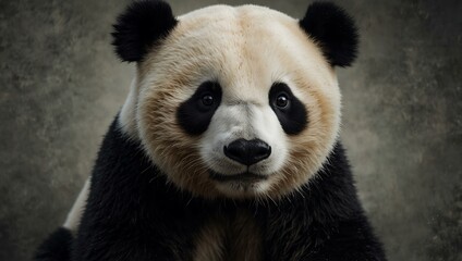 A lively panda with textured patterns and black-and-white contrast, plus pops of color.