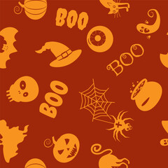 Halloween seamless pattern background vector illustration
