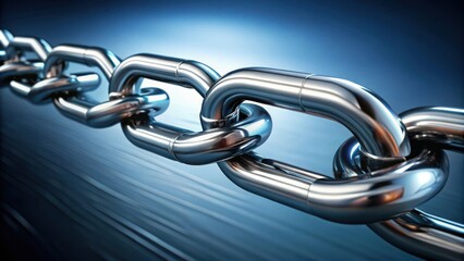 Obraz premium abstract chain links connecting together creating powerful concept strength