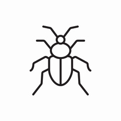 parasite bug icon sign vector
