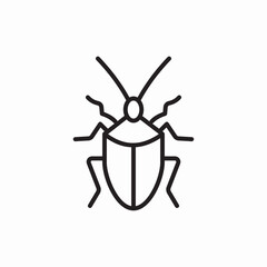 simple beetle icon sign vector