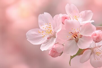 Obraz premium Delicate Cherry Blossoms in Full Bloom, blossom, flower, nature, spring