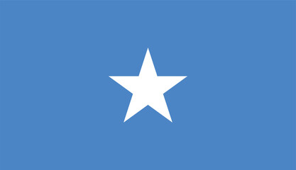 Flag of Somalia , Somali National Flag , Flat vector