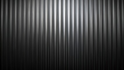 Black corrugated metal luxury background with shiny texture for elegant design projects