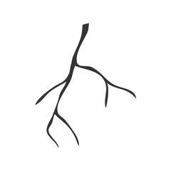 Tropical leaf silhouette. Jungle exotic leaves and botanical plants. Vector illustration.