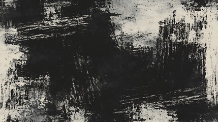 Fototapeta premium Abstract black and white brushstroke background.