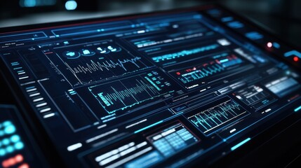 A sleek medical interface displaying electronic records, representing the future of healthcare technology and data management.
