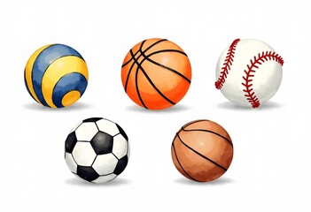Set of sport balls

