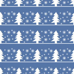 Seamless New Year and Christmas print pattern wallpaper background with decorative fir trees vector illustration winter minimalism picture	