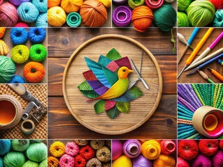 Creative Logo Design for Craft Business Featuring Colorful Elements and Artisan Aesthetic Appeal