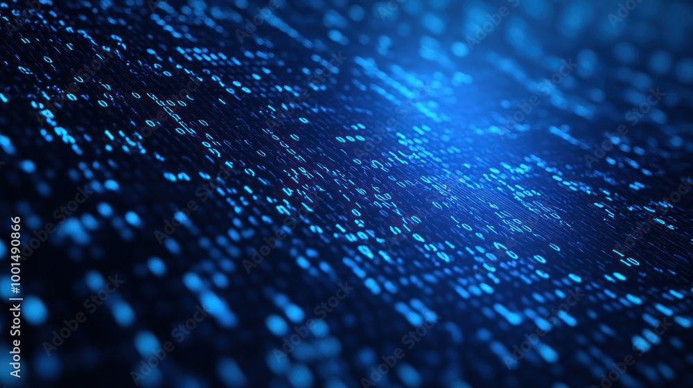 Poster abstract binary code background