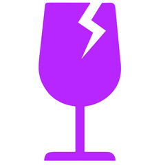 Fototapeta premium purple fragile icon sign