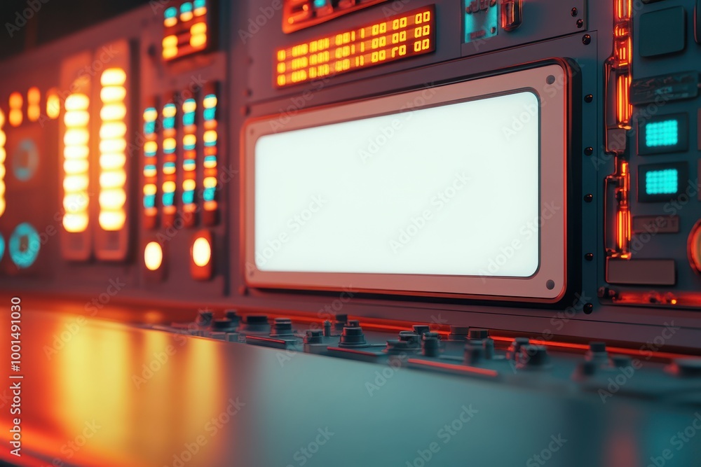 Poster a computer monitor with a white screen and a black border