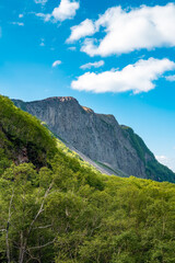 The forest and mountain scenery of Changbai Mountain(Paektu Mountain) in northeastern China.