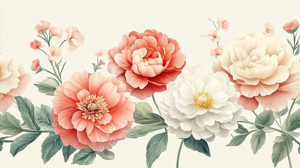 Delicate Watercolor Floral Arrangement. Minimalist Floral.