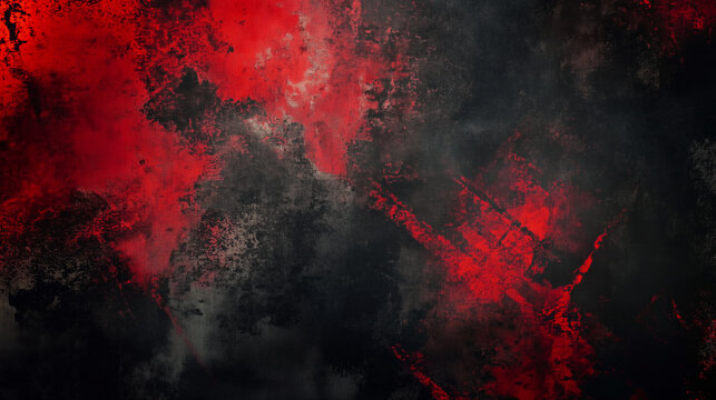Abstract grunge background with dark red and black textured patterns