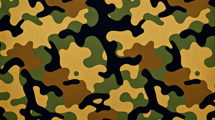 Naklejka premium Texture and background of camouflage. Generative AI