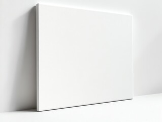 Blank canvas on white isolated background