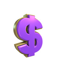 Obraz premium Gold And Purple 3d Number Render