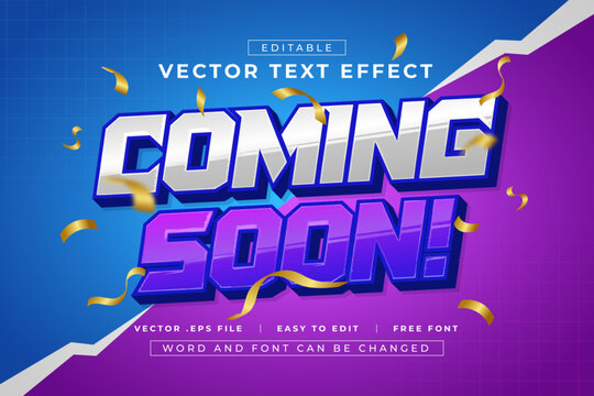Coming Soon editable text effects style